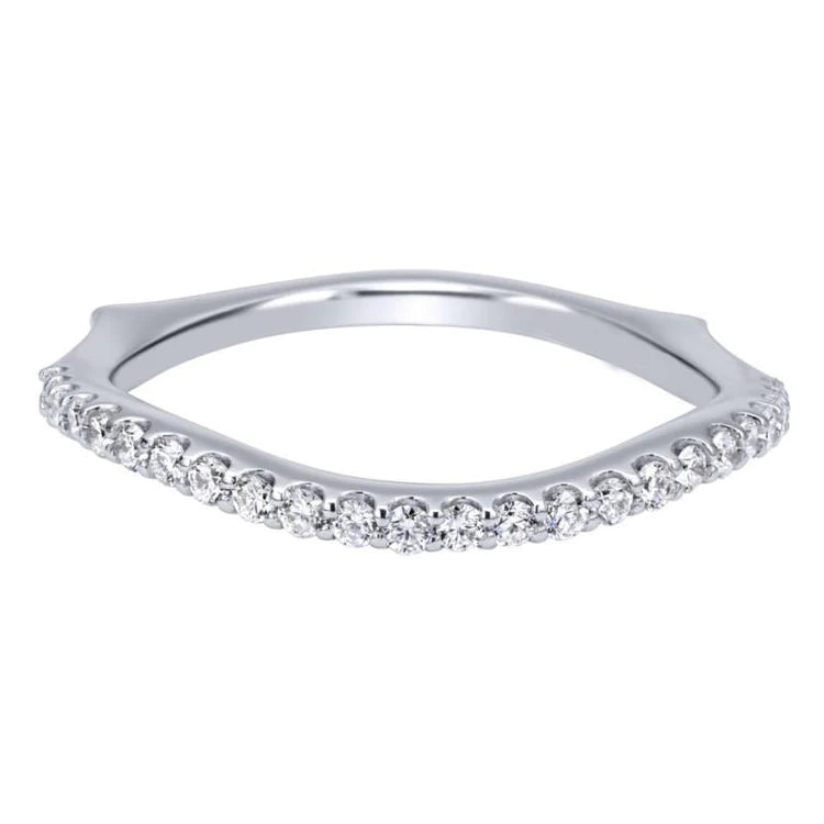 Half Eternity Wedding Band 0.66 Carats Round Real Diamond White Gold