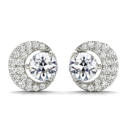 14 Karat White Gold Drop Earrings with Brilliant Diamond – 6.50