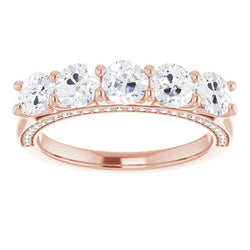 Half Eternity Band Round Old Miner Lab Grown Diamond Women’s Jewelry 7.50 Carats
