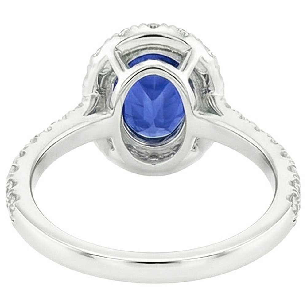 natural round sapphire 5.50ct ring side angle