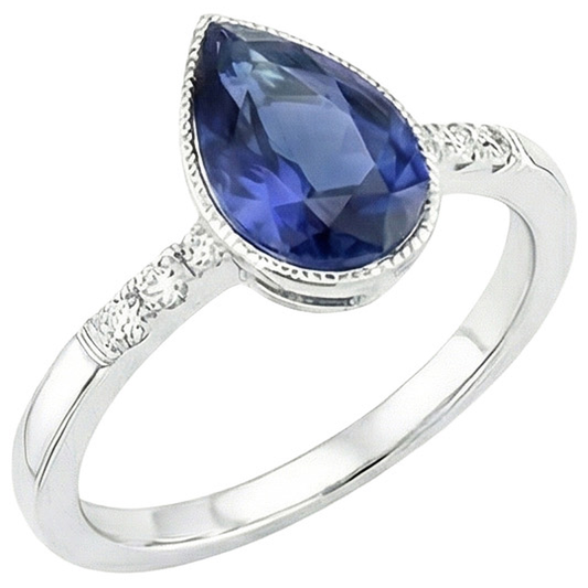 natural round sapphire 2.50ct watch side angle