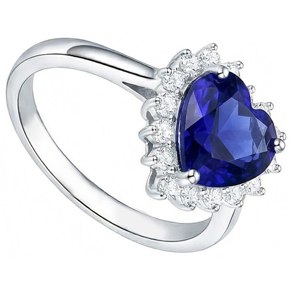 natural round sapphire 2.50ct ring side angle