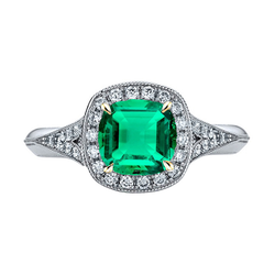 Vintage Emerald Gemstone Ring 2.50 ct – 14K Two Tone Gold
