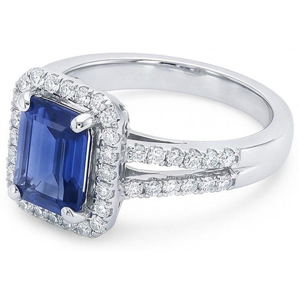 natural emerald sapphire 4ct ring close up detail