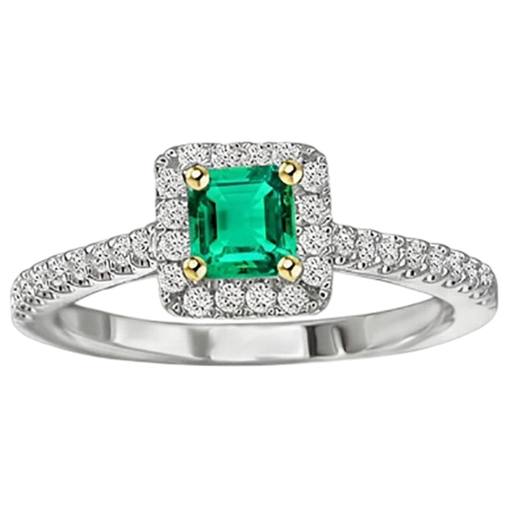 Fine Fine Emerald Gemstone Ring 2 ct – profile view