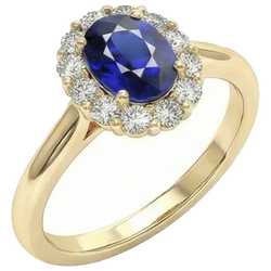 Natural Sapphire Ring 5.25ct - Yellow Gold 14K