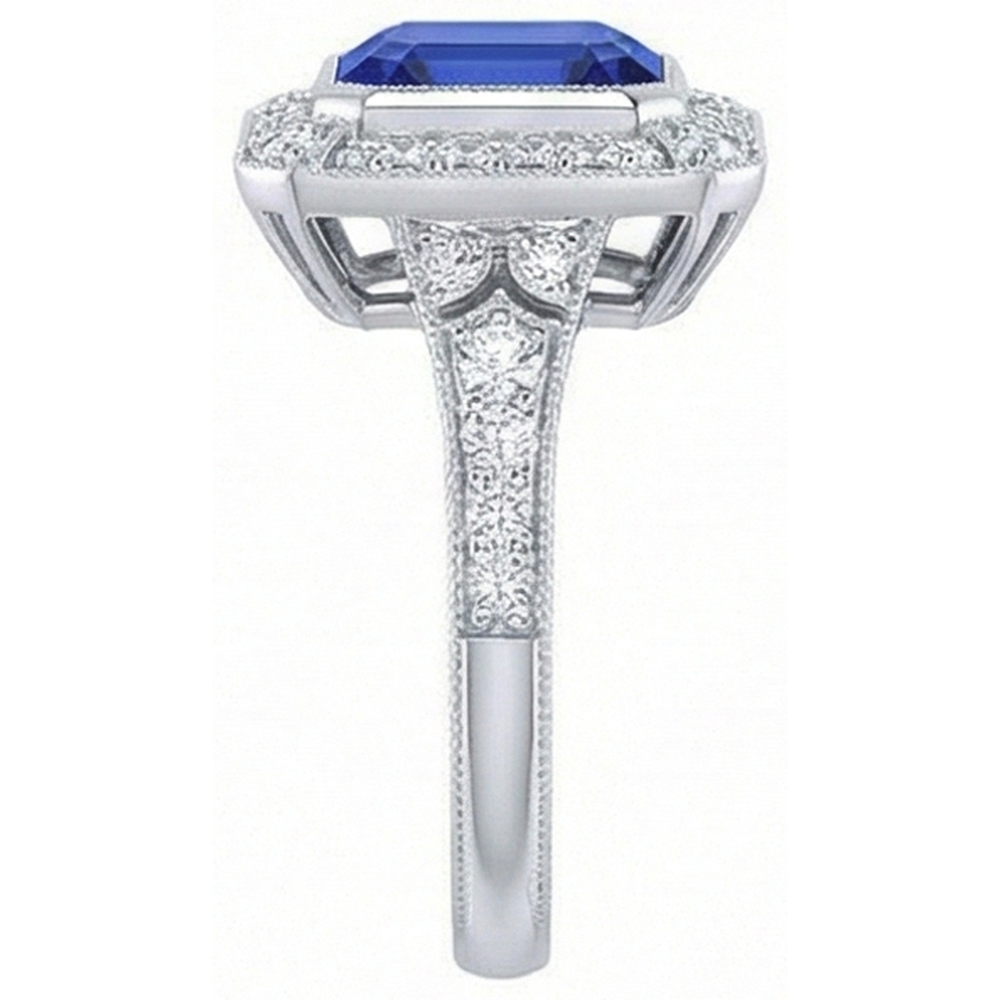 natural round sapphire 4ct watch top view