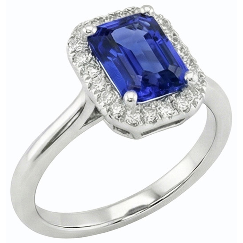 natural emerald sapphire 3ct ring side angle