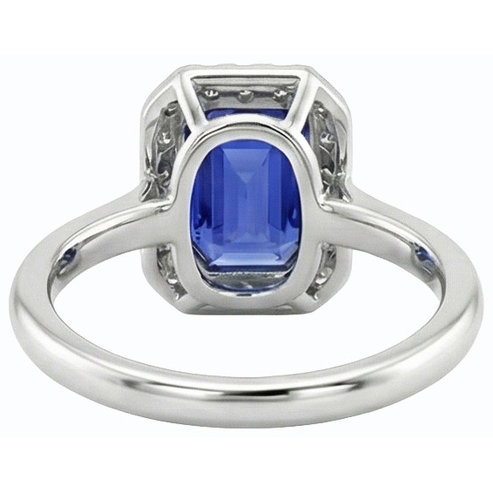 natural emerald sapphire 3ct ring close up detail