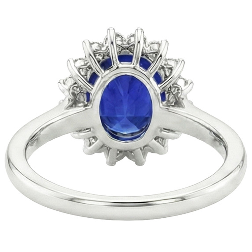 natural round sapphire 4ct ring side angle