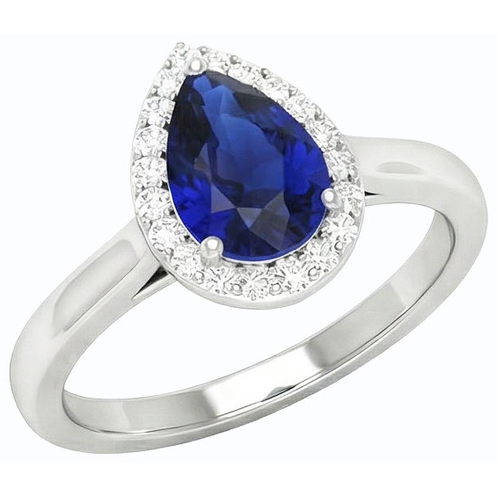 natural round sapphire 3ct ring close up detail