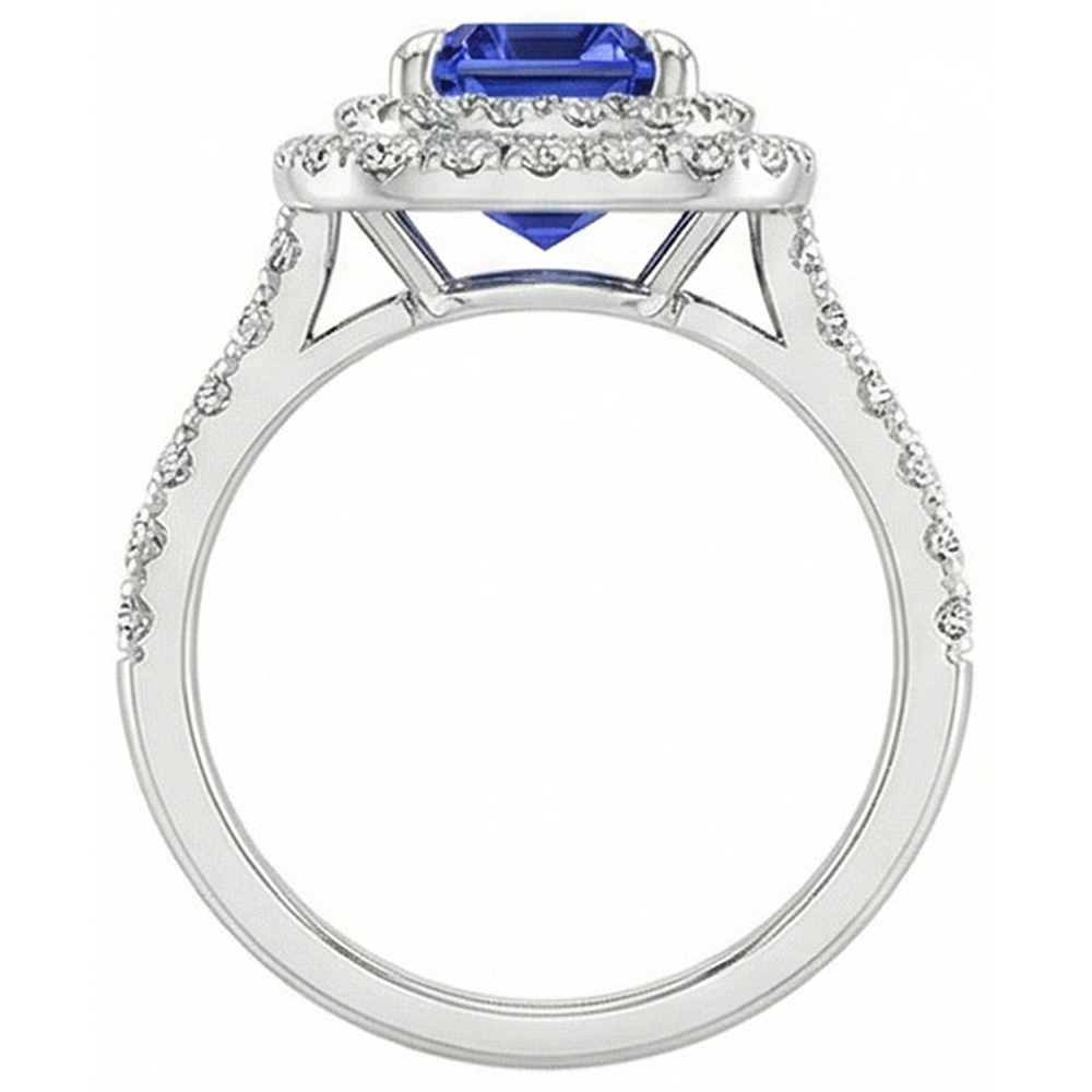 natural emerald sapphire 5ct ring side angle