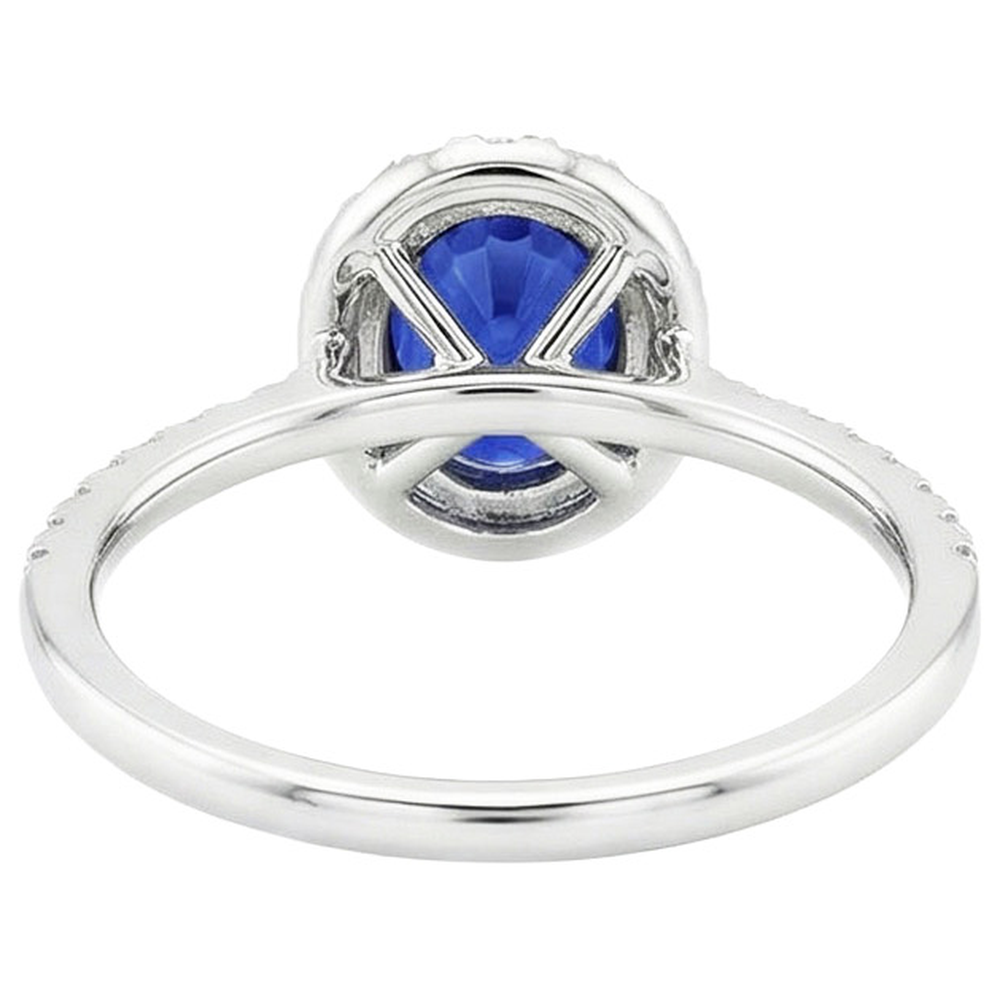 natural round sapphire 4ct ring side angle