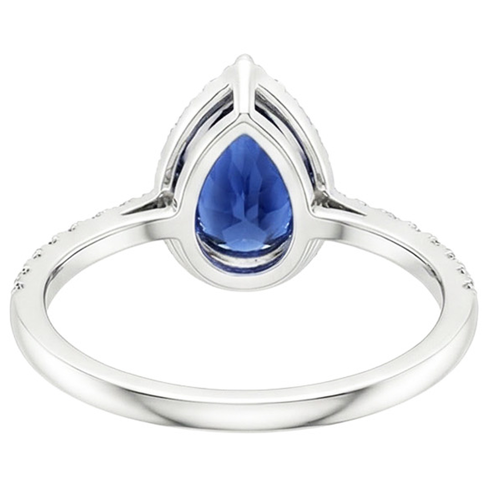 natural round sapphire 4.75ct ring side angle