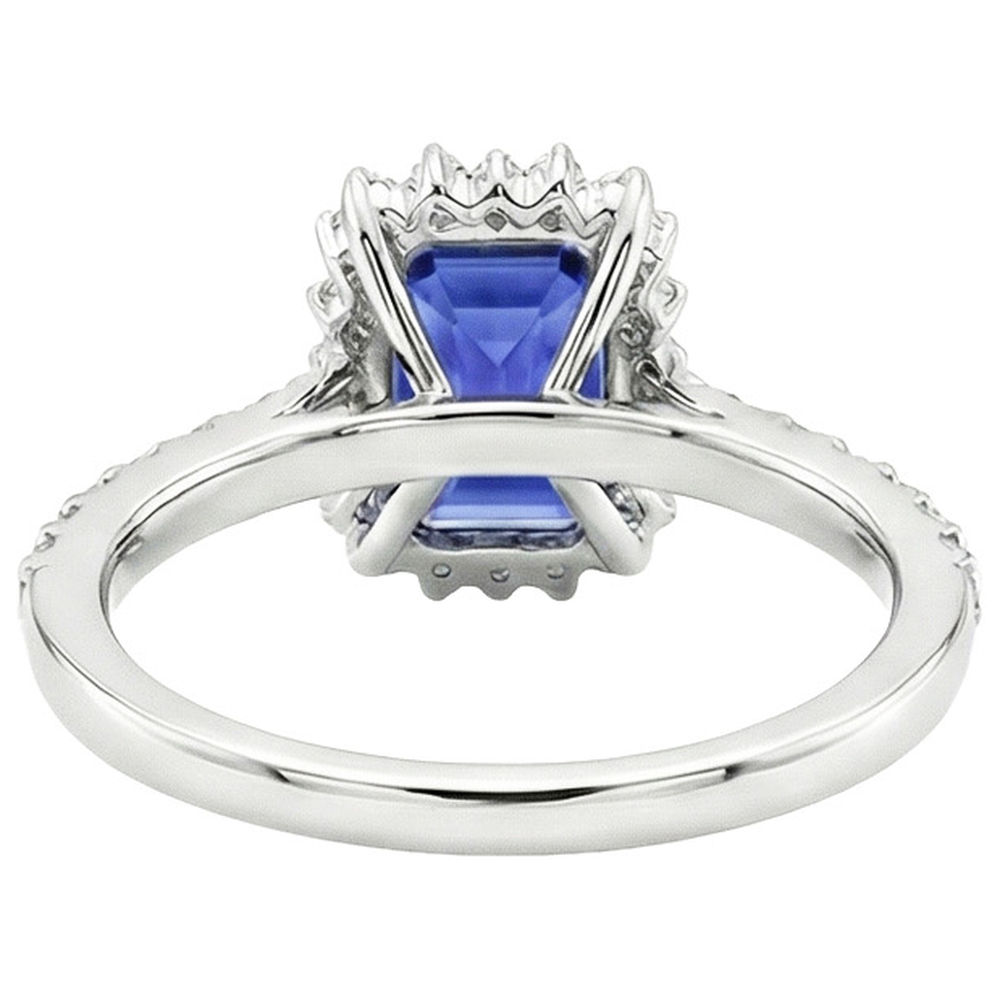 natural emerald sapphire 4.50ct ring side angle