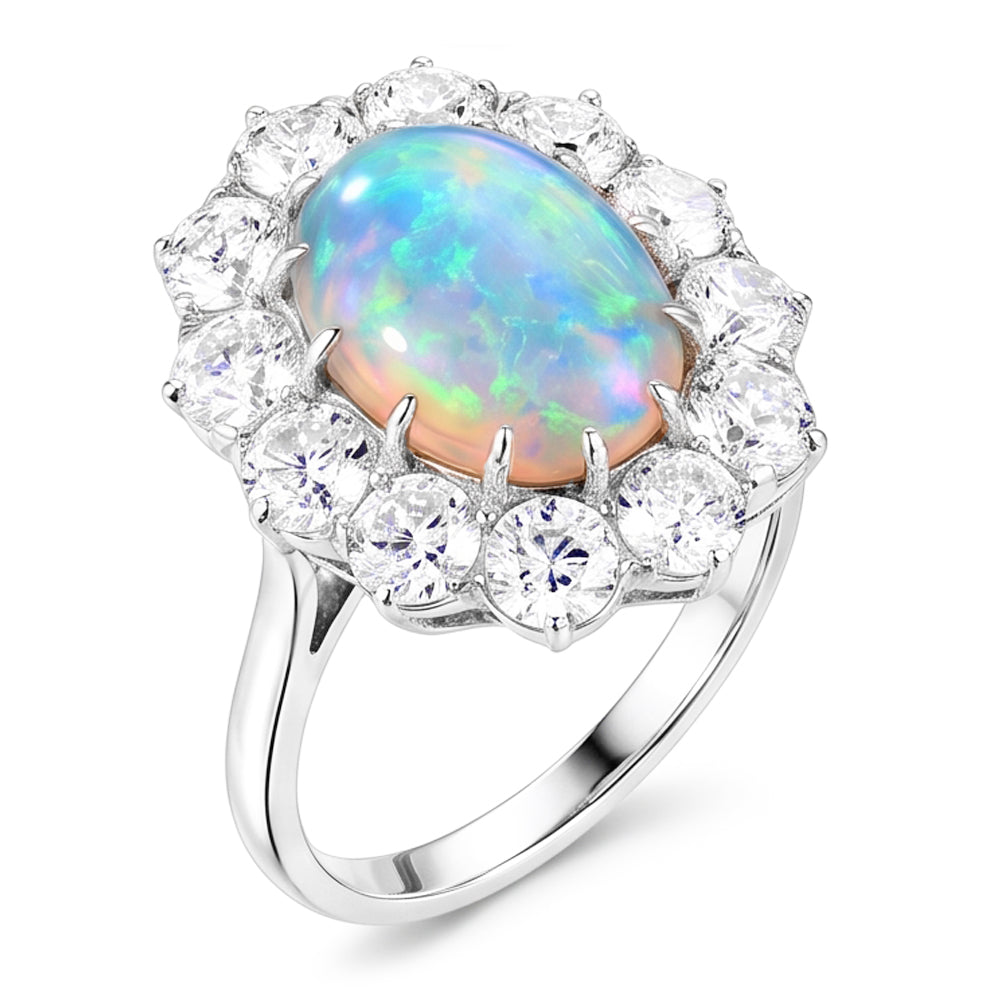 Halo Women's Opal Cocktail Ring