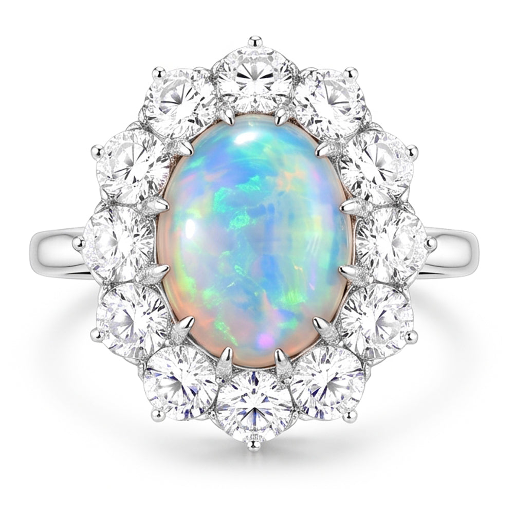 Halo Women's Opal Cocktail Ring