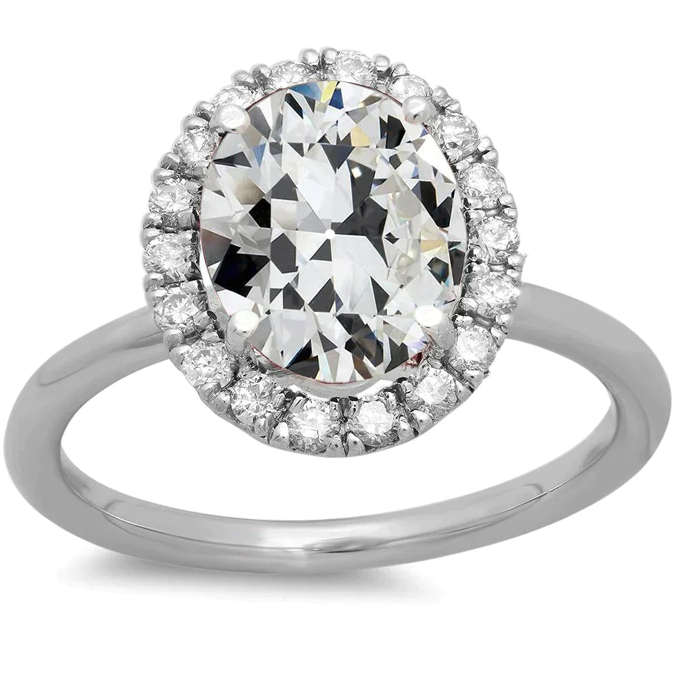 Halo 9 Carat Wedding Real Diamond Ring