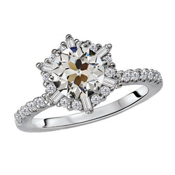 Authentic VVS Clarity Fine Diamond Halo Ring 2 ct