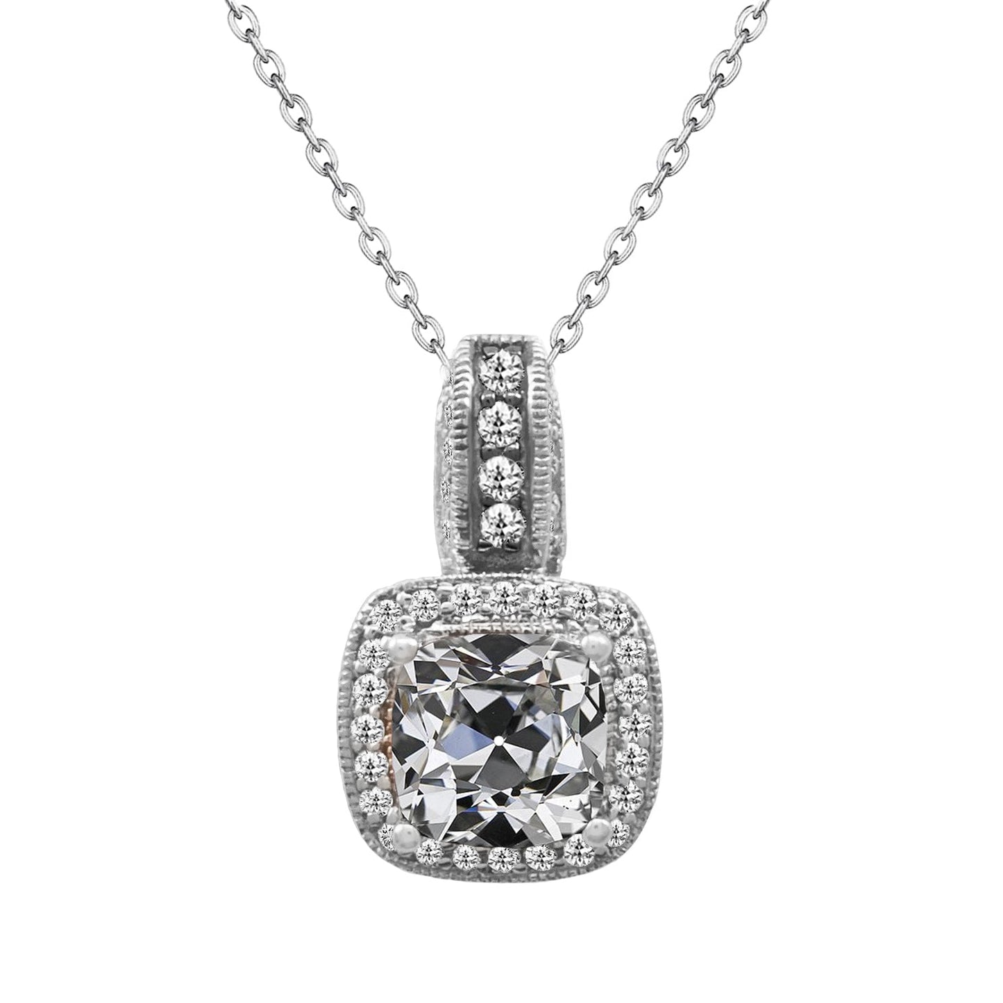 Pendant 14K White Gold with Brilliant Diamond – main view