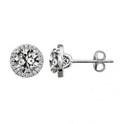 Genuine Brilliant Diamond Drop Earrings 1 ct – 14K White Gold