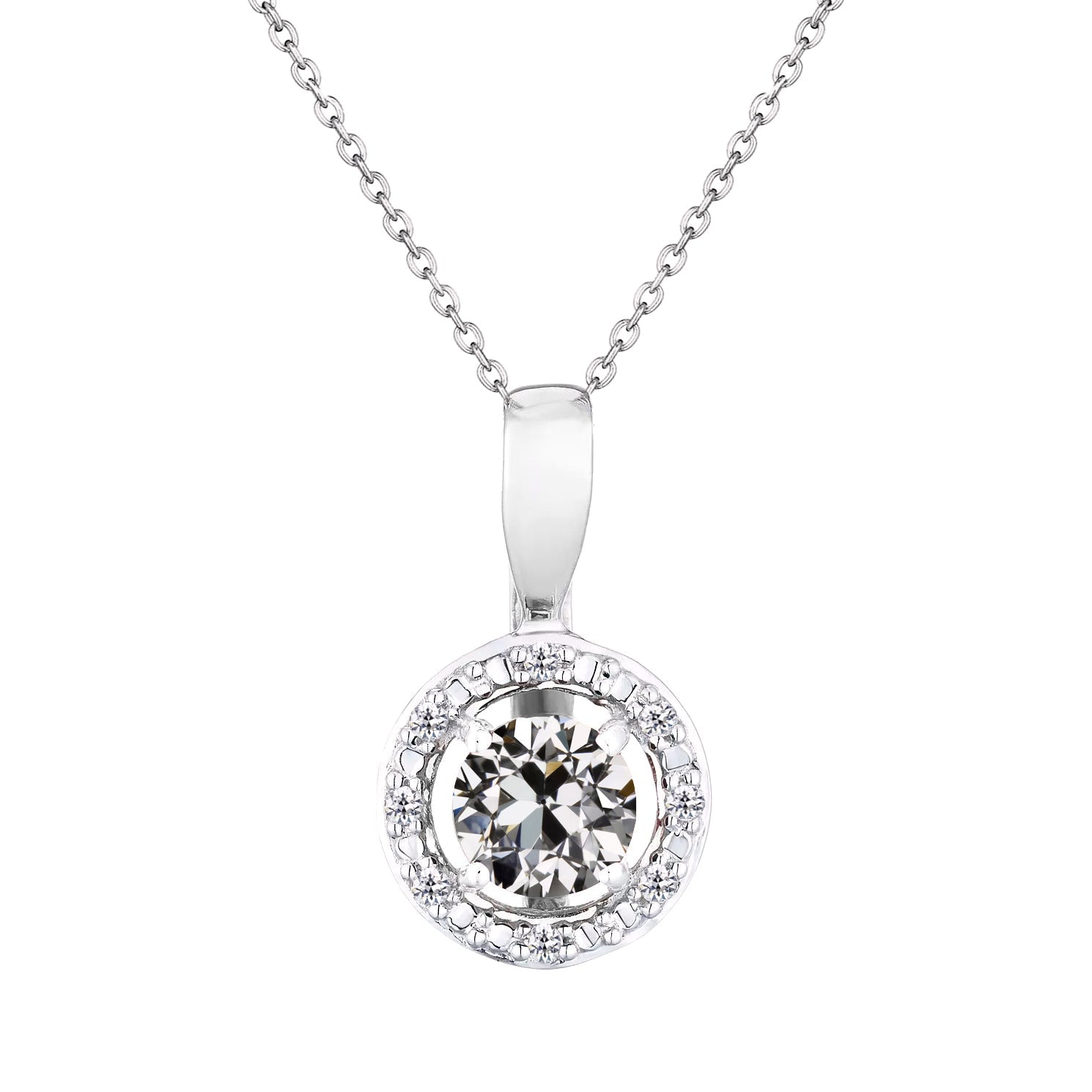 Fine Diamond Pendant 2-ct 14K White Gold – main view