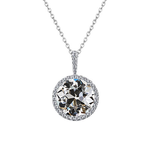 Old Mine Cut Brilliant Diamond ring in 14K White Gold – main view