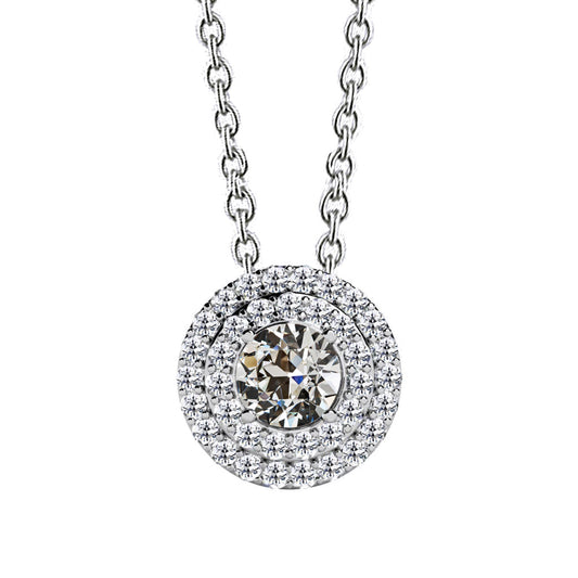 Halo 14 Karat White Gold with Brilliant Diamond – main view