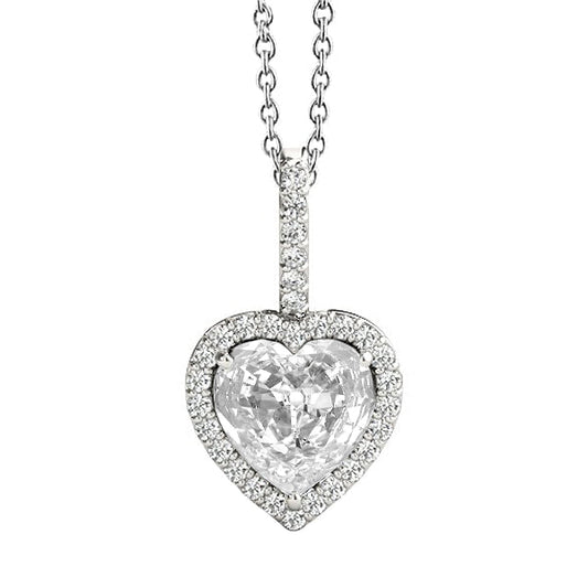 Natural Diamond Pendant 2 ct 14K White Gold – main view