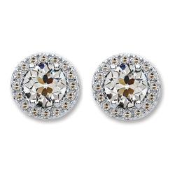 Luxurious Earrings with Old Mine Cut Fine Diamond – 1.50 ct