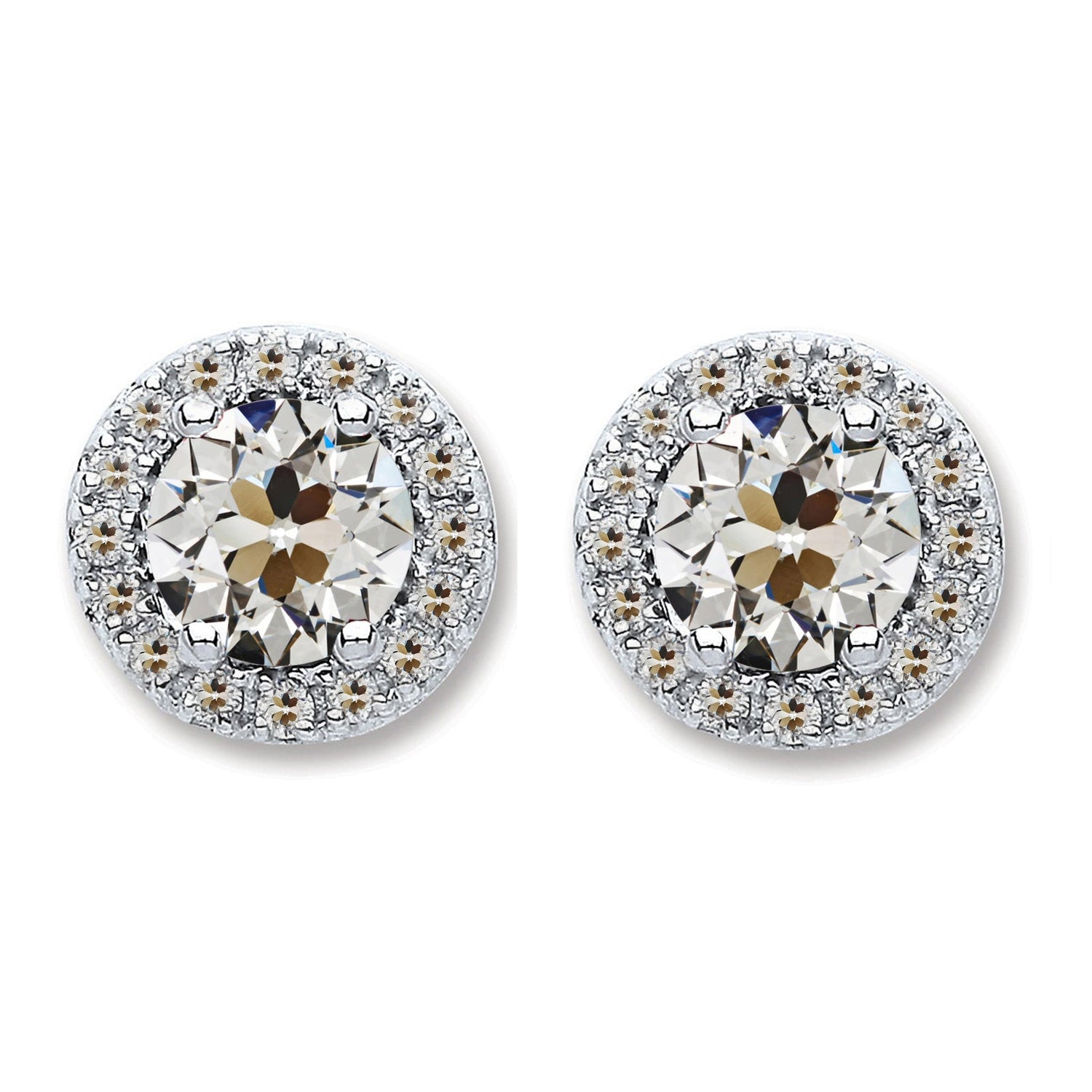 Fine Diamond Earrings 1.50-ct 14K White Gold – main view