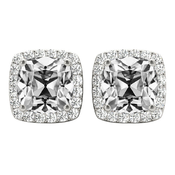 Natural Diamond Earrings 15 ct 14 Karat White Gold – main view