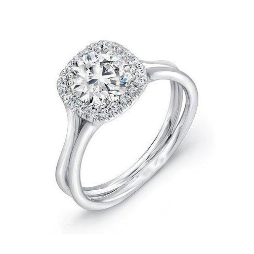 Halo Engagement Ring 1.72 Carats Round Natural Diamond