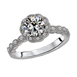 Genuine Antique Cushion Diamond Proposal Ring 2 ct