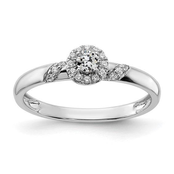 Halo Engagement Ring Round Old Miner Genuine Diamond 1.50 Carats 14K Gold
