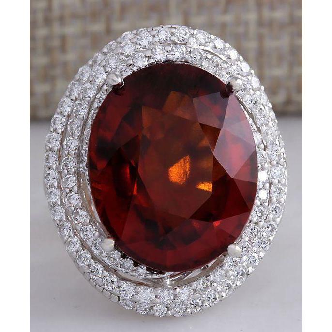 Halo Garnet Statement Cocktail Ring