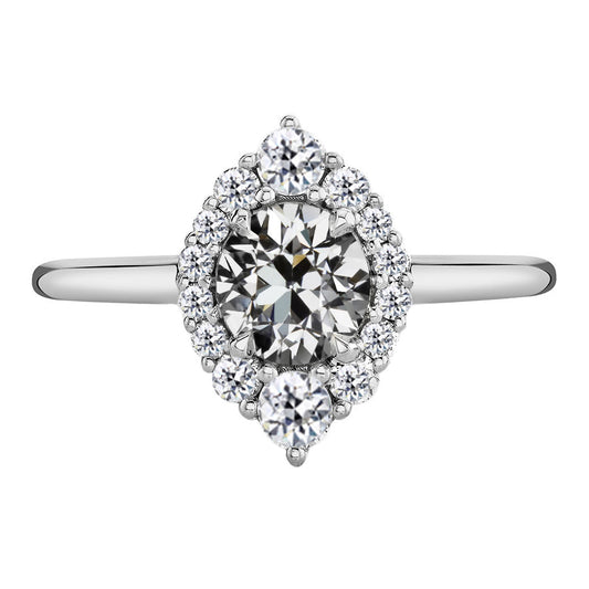 Designer Brilliant Diamond Halo Engagement Ring 3 ct – main view