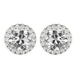 Brilliant Diamond Earrings 6 ct F/VS1 – 14K White Gold