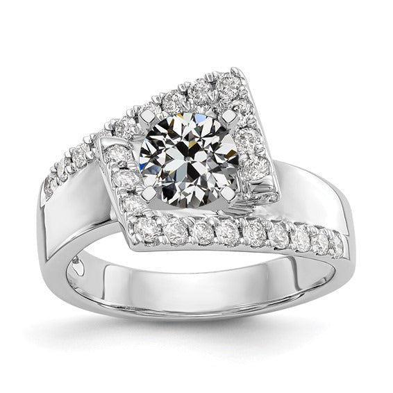 Halo Old Miner Real Diamond Anniversary Ring 3 Carats Thick Shank - Halo Ring-harrychadent.ca