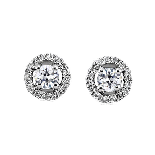 Diamond Stud Earrings 1-ct 14K White Gold – main view