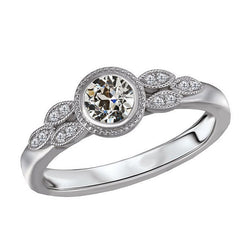 Handcrafted Anniversary Ring with Bezel-Set Brilliant Diamond