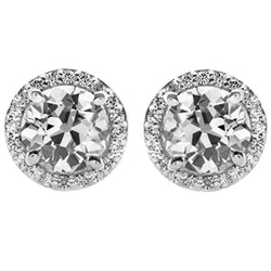 Natural Diamond Drop Earrings – 14 Karat White Gold 6.50 ct