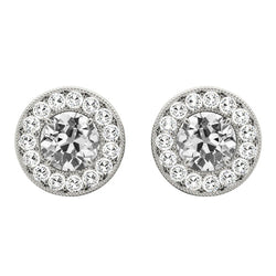 Earth-Mined Fine Diamond Earrings 5 ct – 14K White Gold