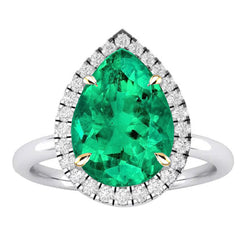 Exquisite Precious Stone Ring with GIA Certified Fine Emerald