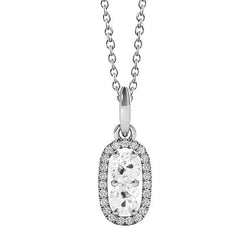 2 ct Diamond Drop Pendant in 14 Karat White Gold