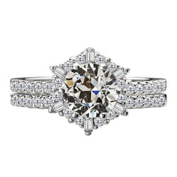 VVS Engagement Ring – Fine Diamond 2.50 ct 14K White Gold