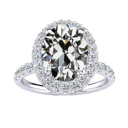 Real Anniversary Band Brilliant Diamond Halo Engagement Ring
