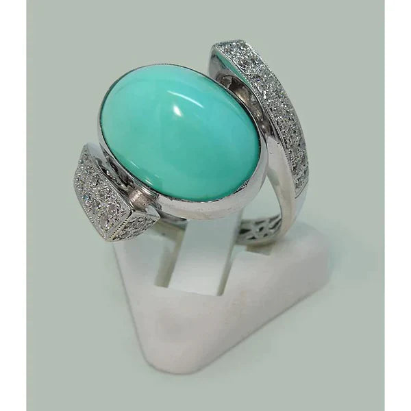 Handcrafted Turquoise Cocktail Ring