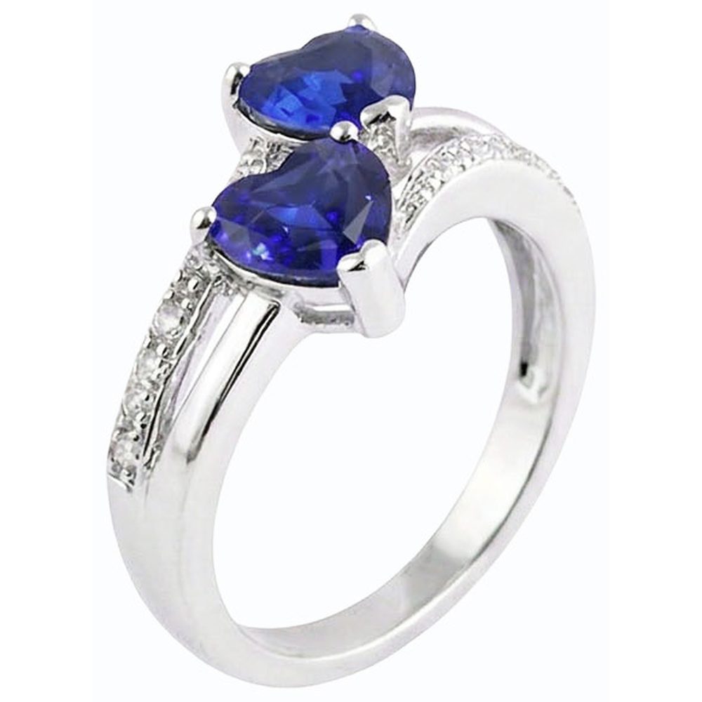 natural round sapphire 3.50ct ring close up detail