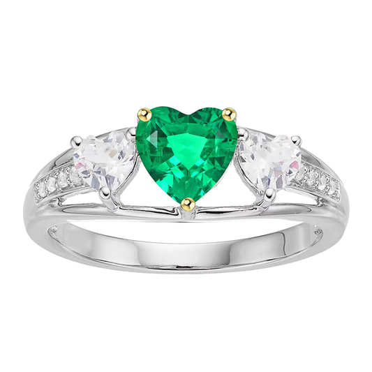 High-End Fine Emerald Colored Stone Ring 1 ct – main view